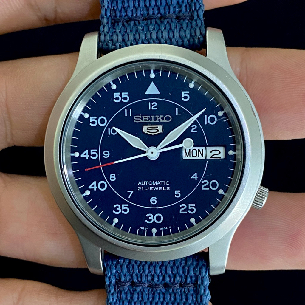 (SOLD OUT) Seiko 5 SNK807 Automatic Military Navy Flieger 7s26-02J0