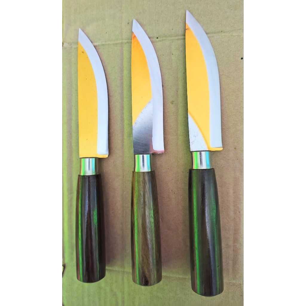 pisau dapur , seset kulit bahan hss julia m42 gold