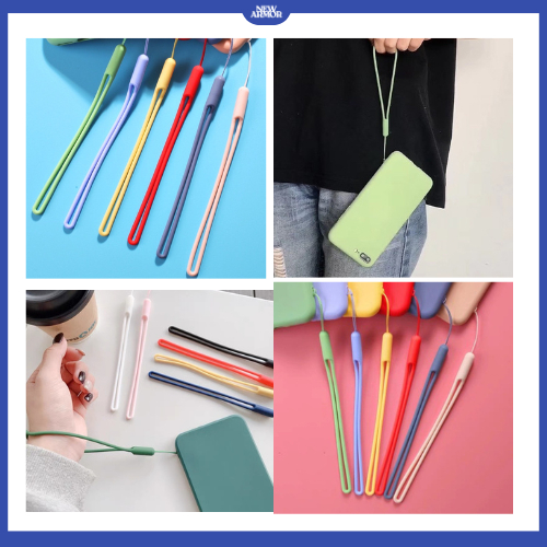 Tali Gantungan HP Silikon Lembut Universal | Lanyard Leher Gantungan Ponsel Bahan Lentur | Strap Gan