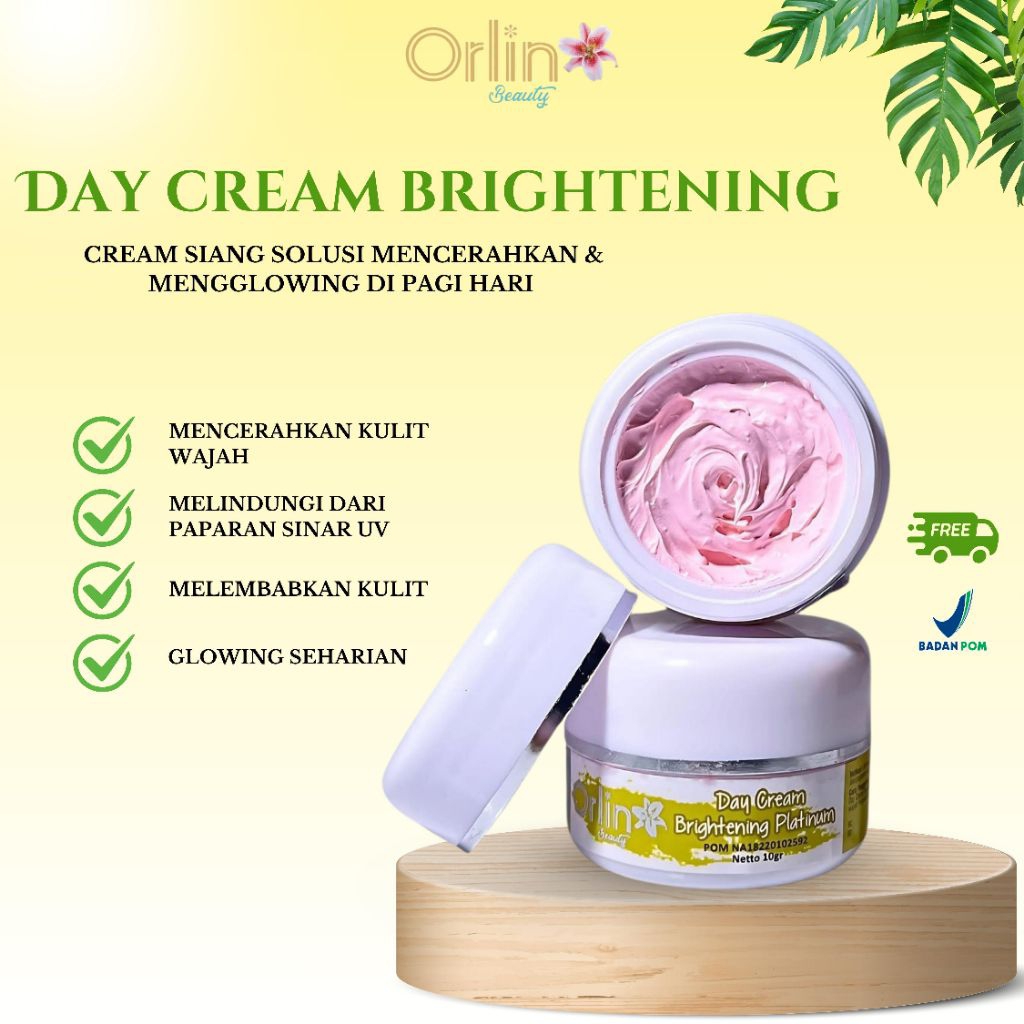 DAY CREAM ORLIN/CREAM WHITENING BPOM/CREAM GLOWING/SUNSCREEN SPF50
