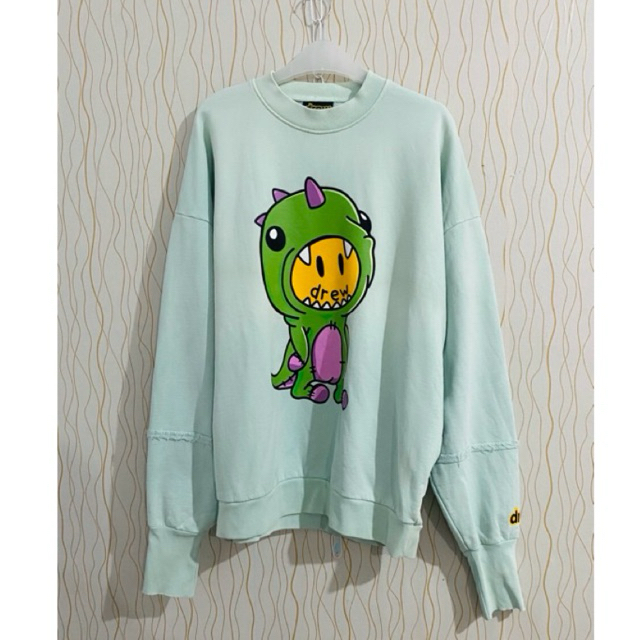 Crewneck Drew House Dinodrew || Warna Mint || Unisex || 2nd ori || Oversized style