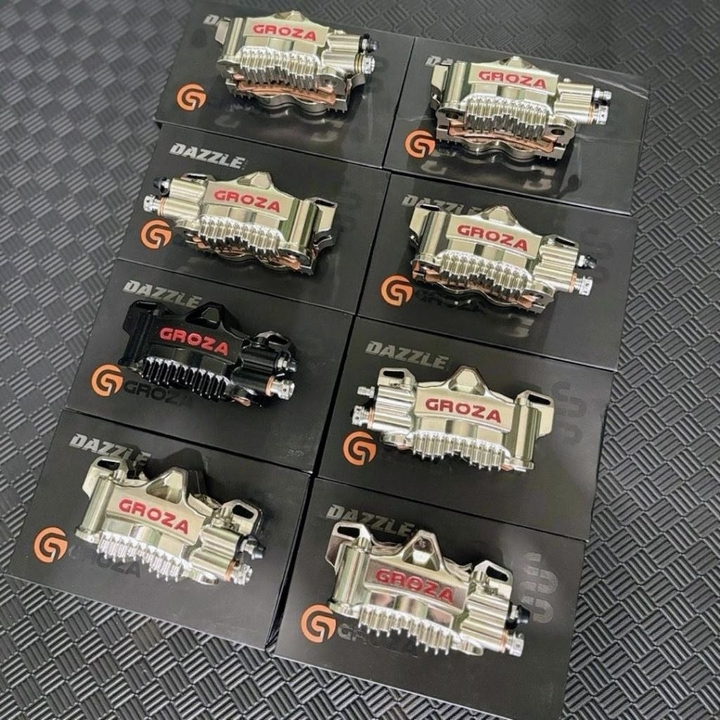 KALIPER GROZA 4 PISTON DAZZLE KALIPER RADIAL ZENITH 82MM PICTH ALUMINIUM BILLET UNIVERSAL KALIPER 4 