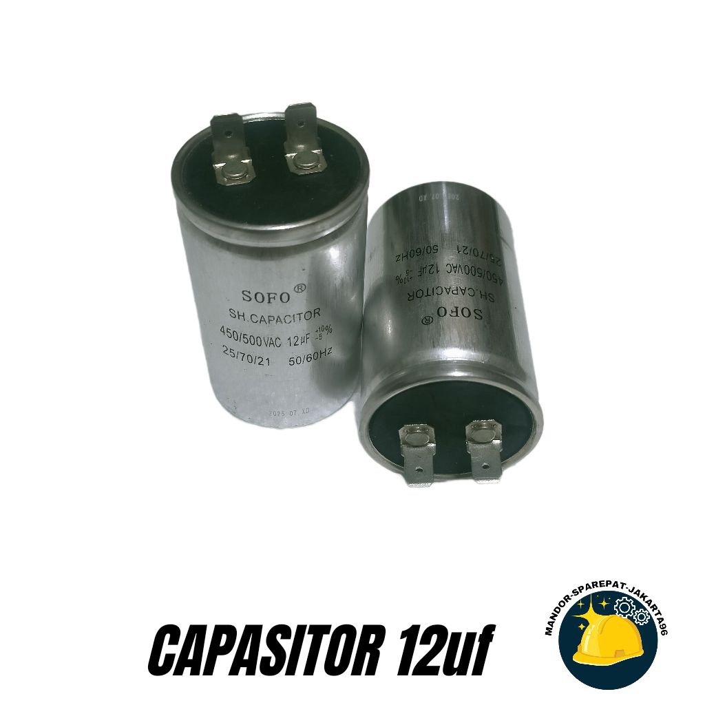 CAPASITOR  MESIN CUCI 1 TABUNG 12uf
