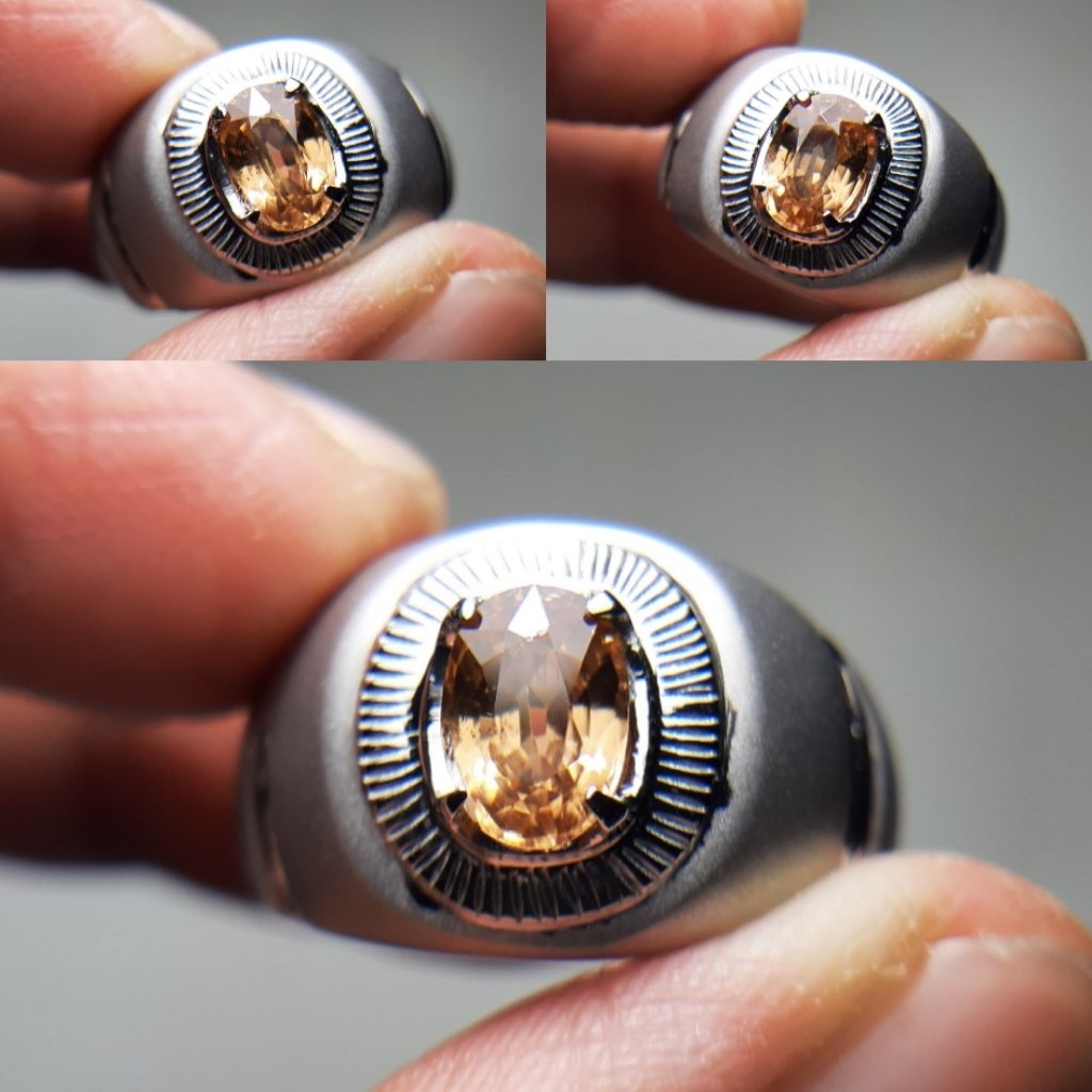 Natural Zircon Batu Zircon Asli Bukan Cubic Zirconia Mirip Yellow Sapphire Safir Yakut