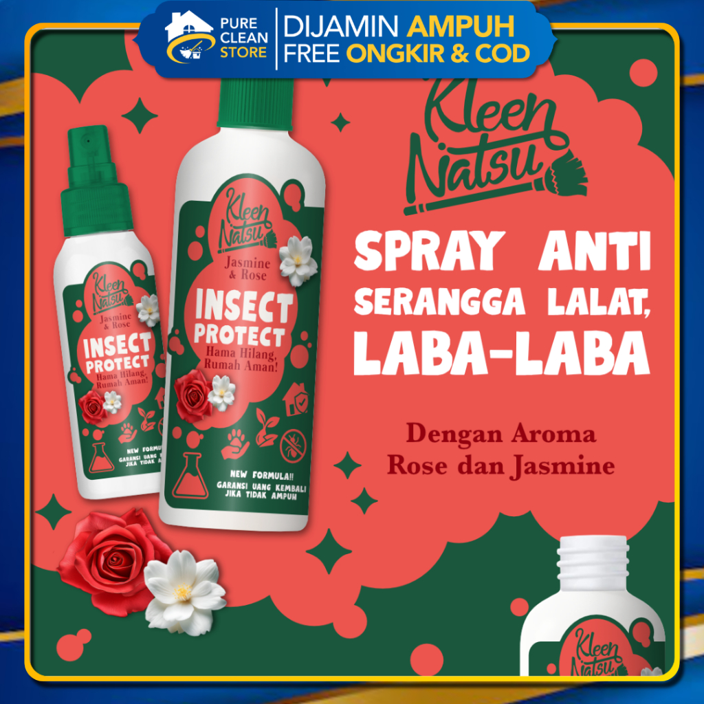 PEMBASMI SERANGGA SPRAY KLEENNATSU (GRATIS 100ML) Aromatic Spray BUGS KILLER Penghilang Kumbang, Lal