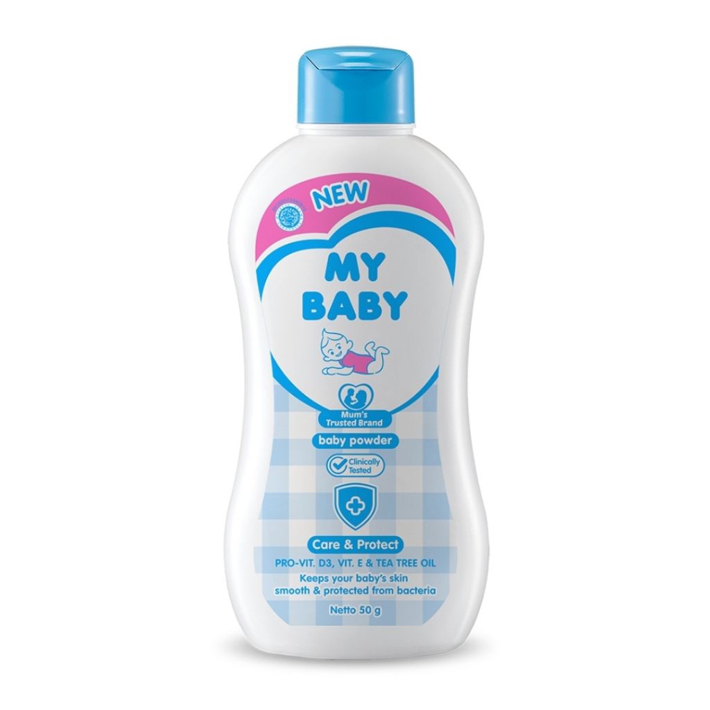 Bedak Bayi My Baby 50gr dengan Chamomile, Lembut & Aroma Segar