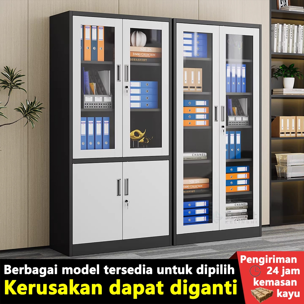 Lemari Arsip Besi  Kantor Tebal Lemari Anti Karat Kabinet Kaca Besi  Lemari Besi
