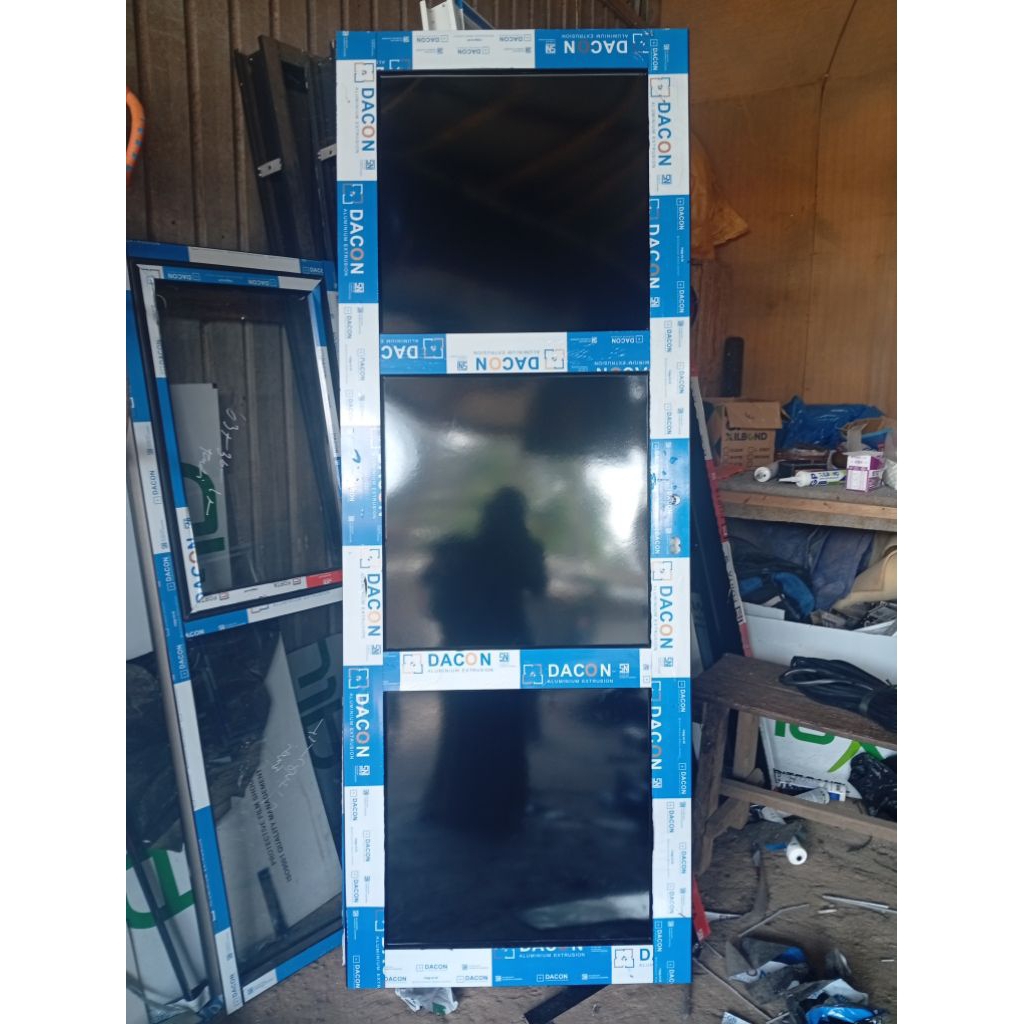 kusen+pintu aluminium Acp  ukuran L 80xT200 bisa costum ukuran dan model