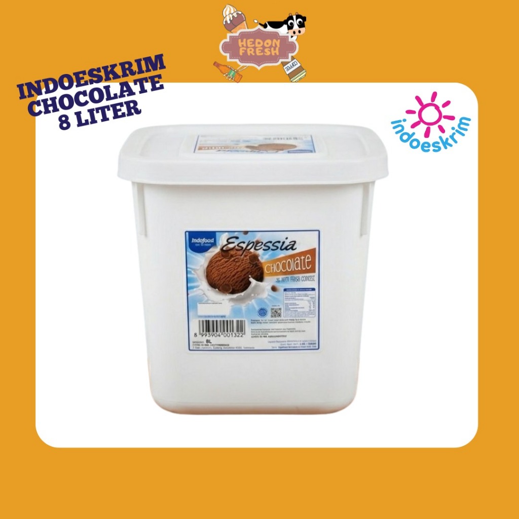 Es Krim Cokelat ( Ice Cream Chocolate ) Indoeskrim 8 Liter