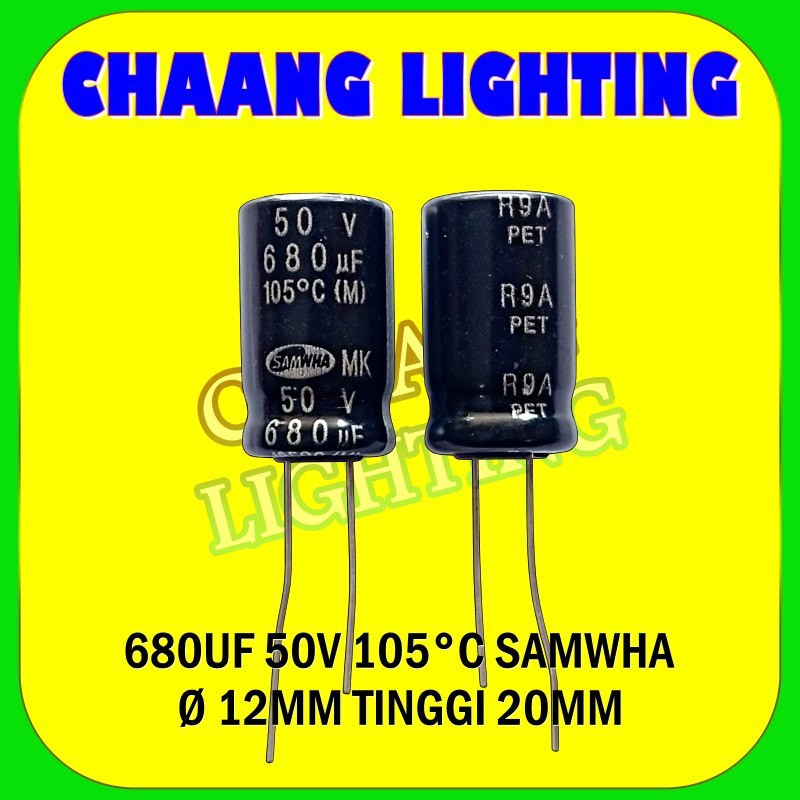 680UF 50V 105°C CAPASITOR ELCO 68UF 50VOLT KAPASITOR ELKO 680UF 50V SAMWHA