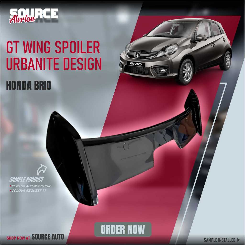 REAR WING SPOILER URBANITE - HONDA BRIO 2011 UP