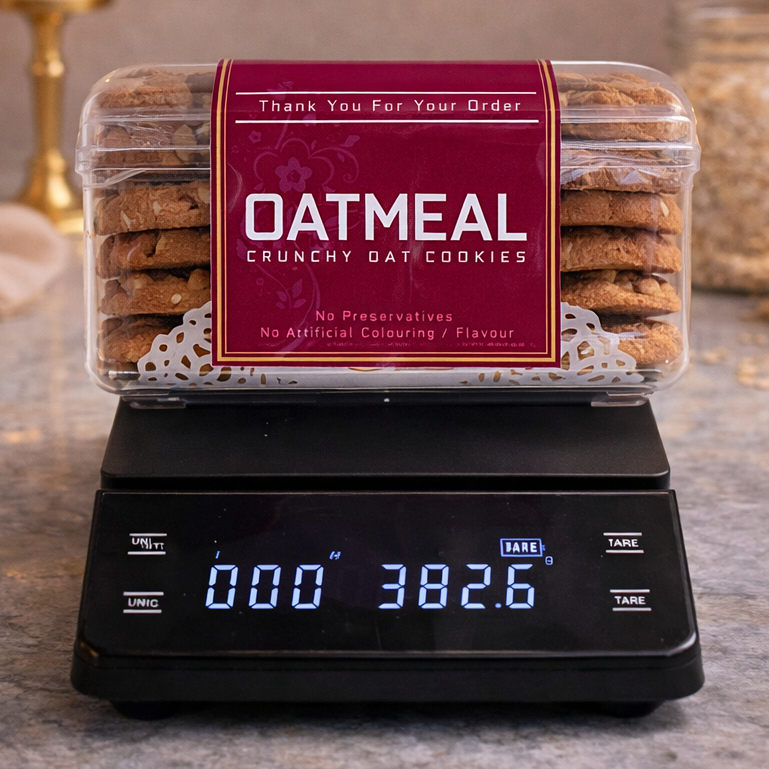 OATMEAL Cookies Choco Chips Crunchy Premium Spesial Butter | Kue Kering Lebaran Kemasan Hardtop 350gr dan Jar 750ml by RaMaChef