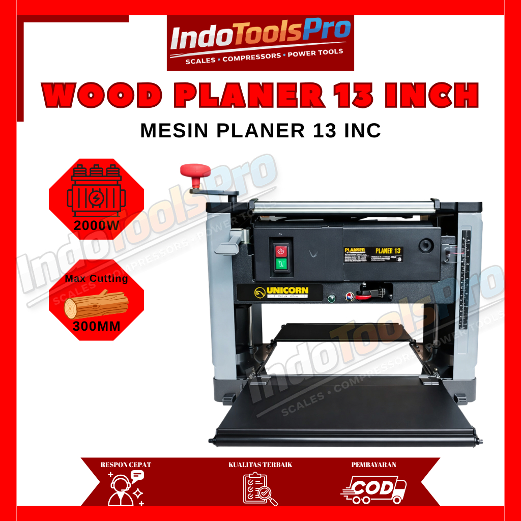 Planer Thicknesser Planer Mesin Ketam Serut Duduk UNICORN TOOLS