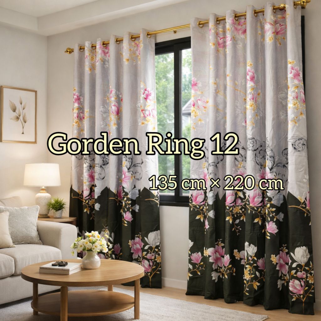 Gorden Smokring 12 Ring Murah Berkualitas Gorden Smokring 12 Ring 135x220cm