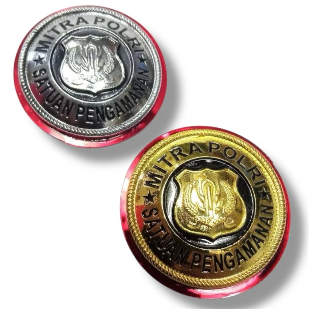 PIN MITRA POLRI SATPAM AKRILIK - LENCANA SATPAM MITRA POLRI AKRILIK