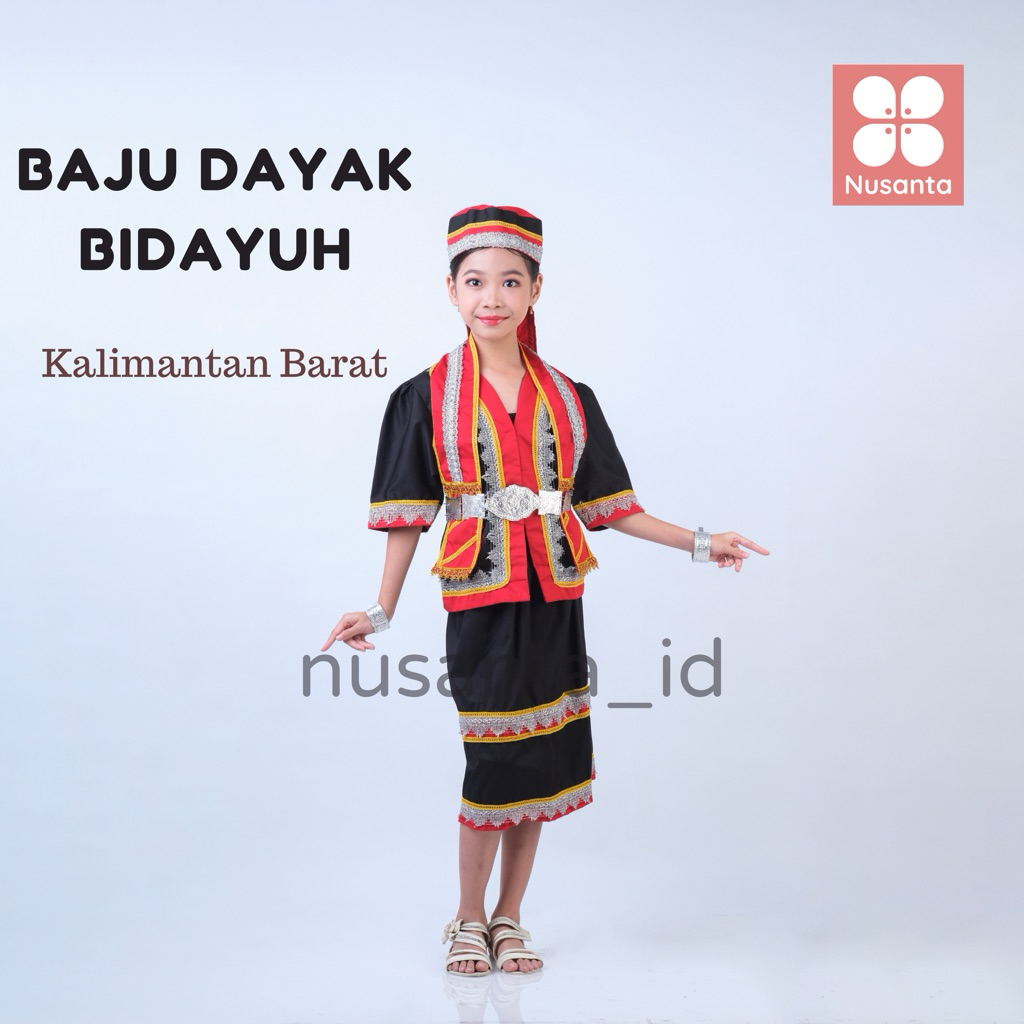 Baju adat dayak bidayuh kalimantan barat ready anak-dewasa