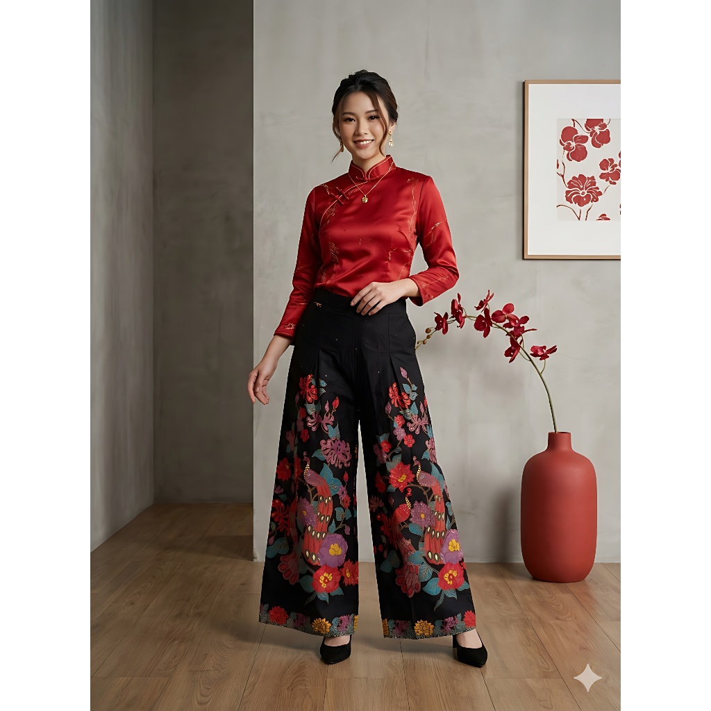 SALE Celana Panjang Batik Wanita - Putri Jelita - Kulot 028 - Celana Kerja Kantor Wanita