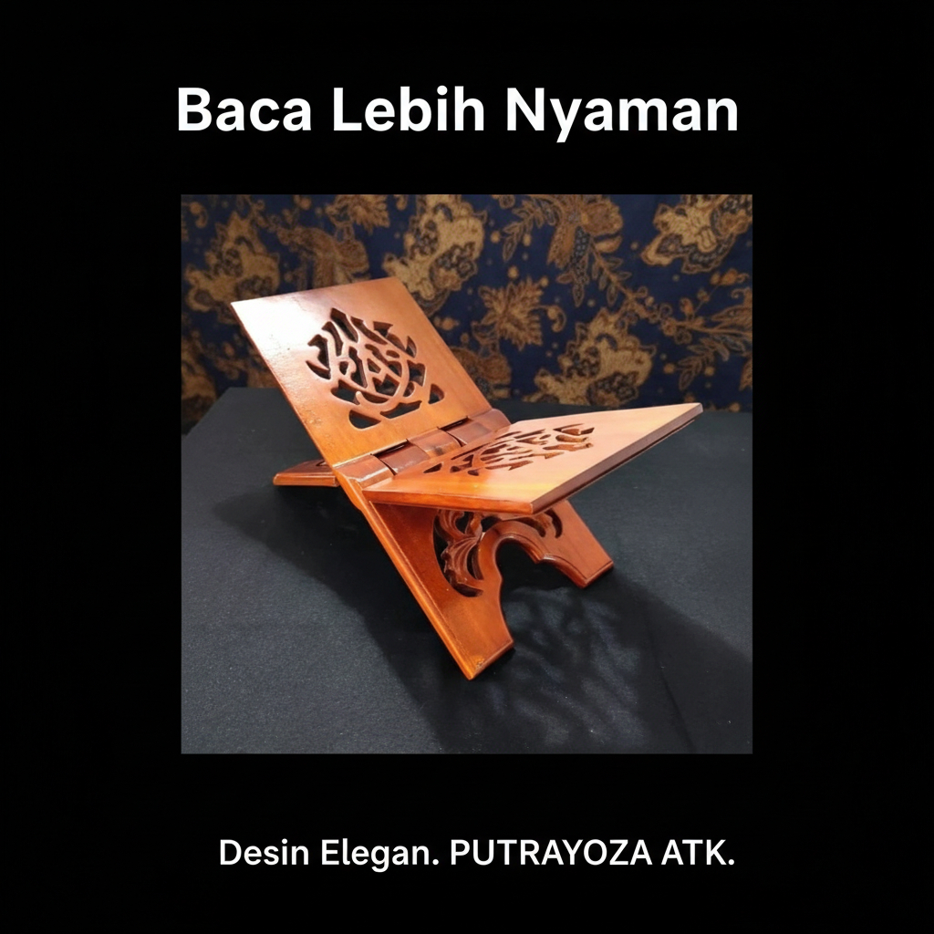 Rekhal Meja Baca Al Quran/ Meja lipat/ Meja Al Quran/ Rekhal Al Quran/ Rekal/ Lakar UKURAN BESAR
