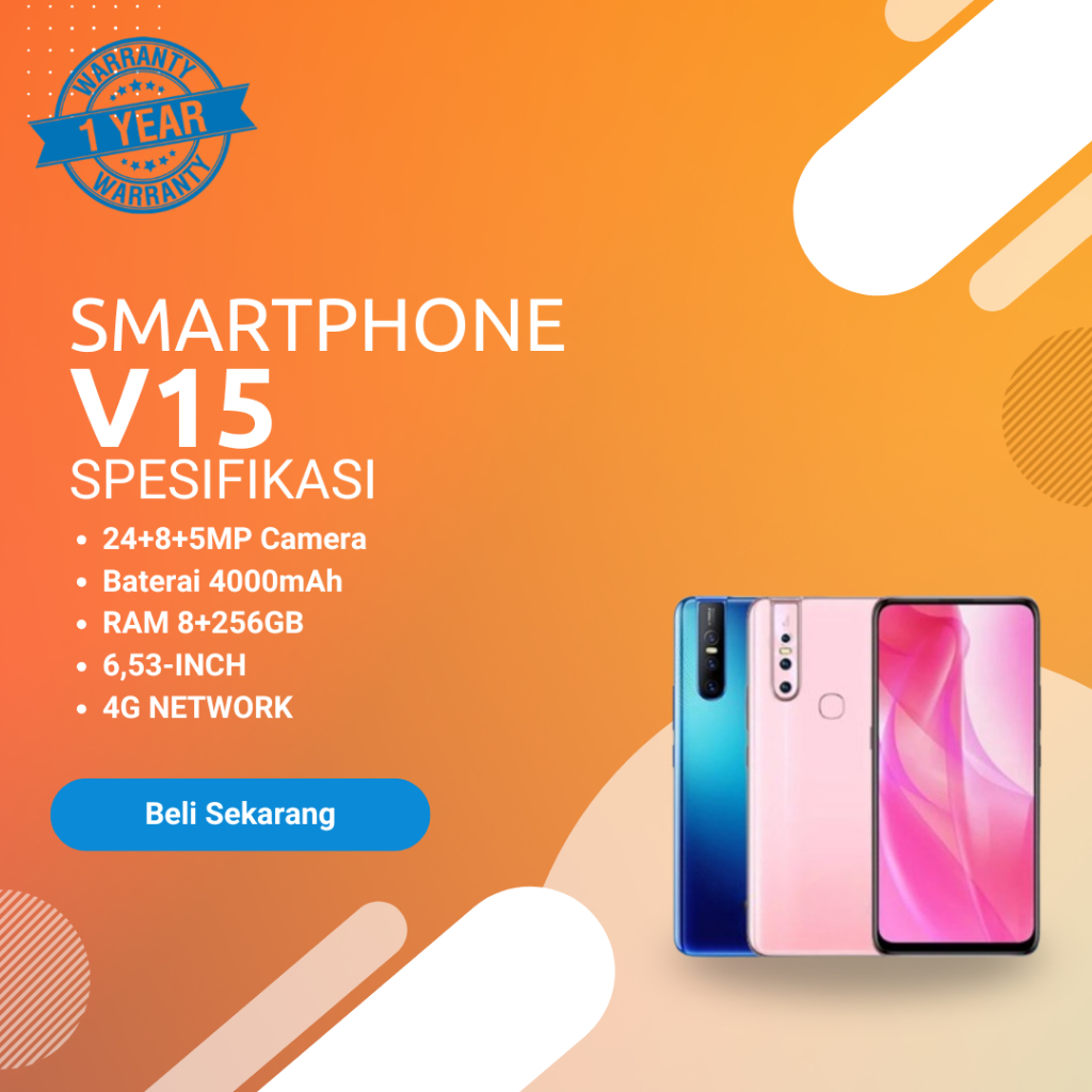 HP SMARTPHONE VIVO V15 BERGARANSI 12 BULAN, RAM 8GB/256B, BATTERAY 4000mAh