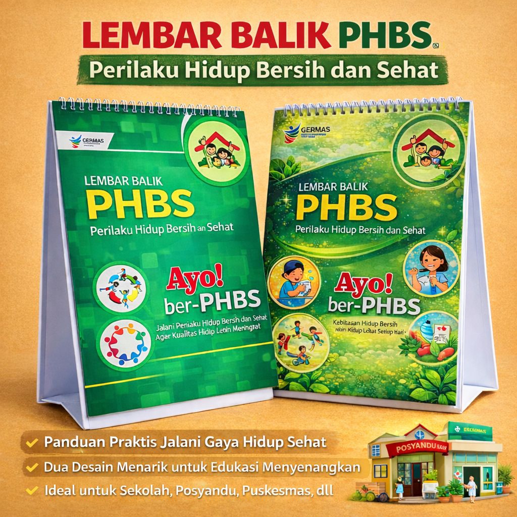 Lembar Balik PHBS | Lembar Balik Perilaku Hidup Bersih dan Sehat | Lembar Balik Penyuluhan PHBS
