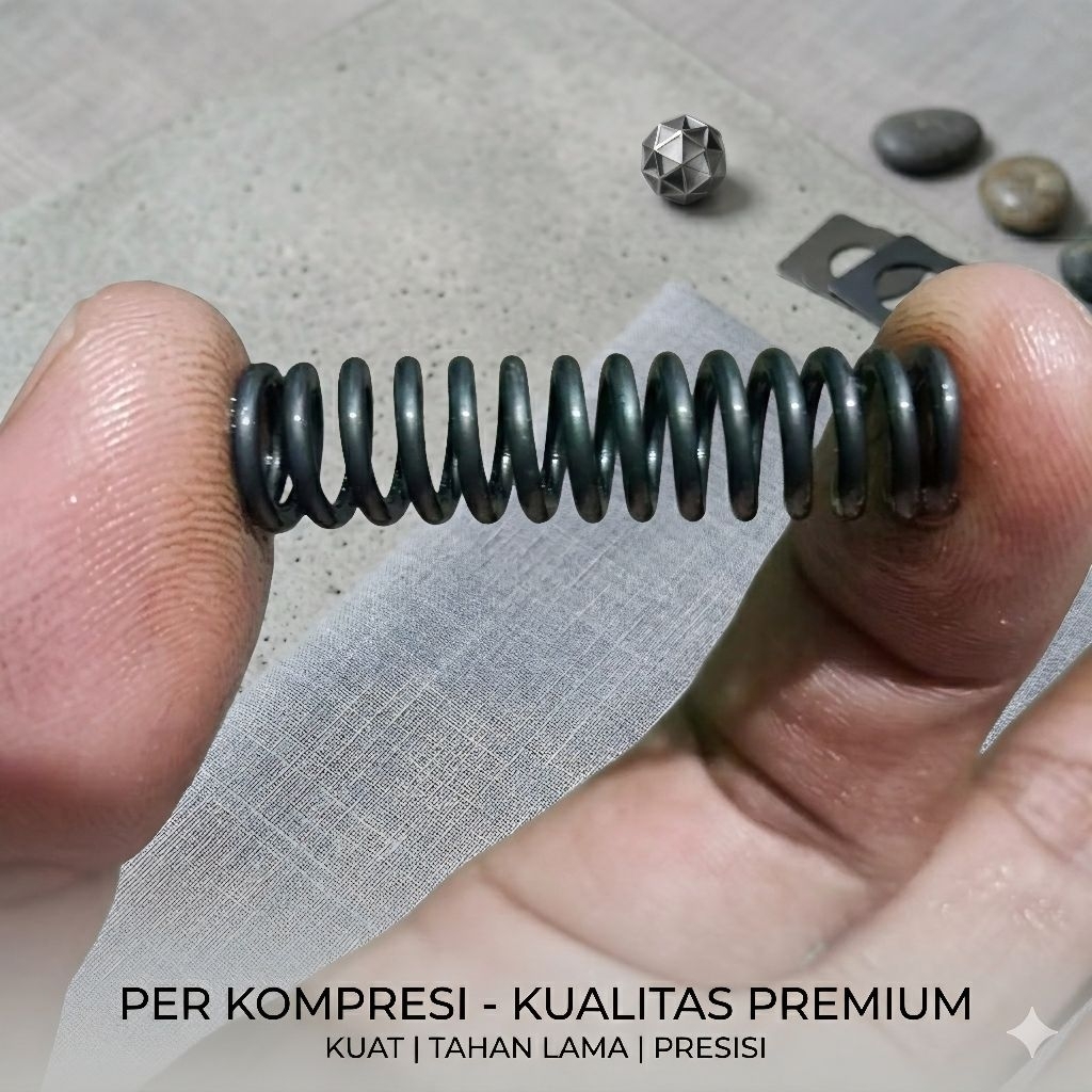 Per Pegas Tekan OD 10mm PJ 4cm Baja 1.5mm