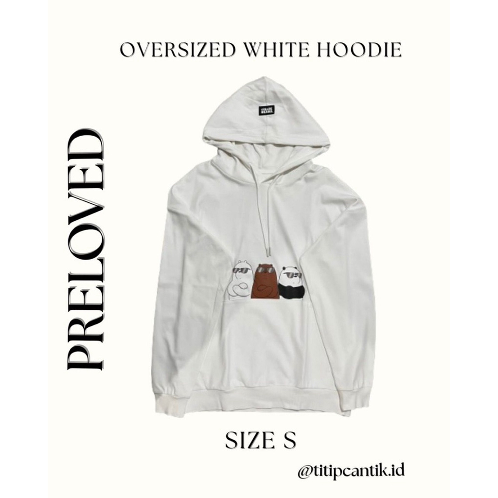 Oversize White Hoodie PRELOVED