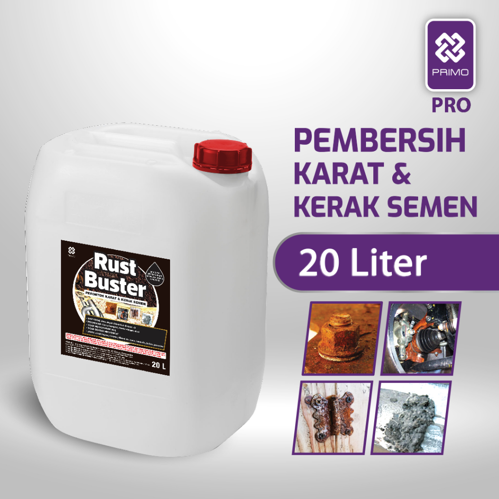 Pembersih Karat Ampuh & Kerak Semen PRIMO Rust Buster 20 L Rust Concrete Remover