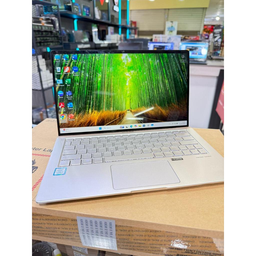 laptop leptop second seken Asus Zenbook core i5 gen8 ssd 256 ram 8gb siap pakai ringan elegan