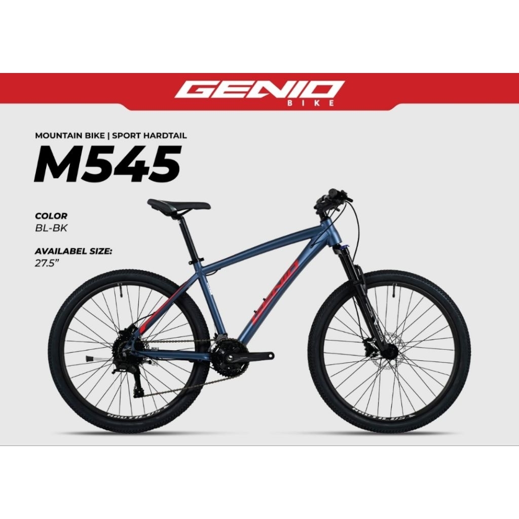 Sepeda Gunung MTB GENIO M 545 BY UNITED Alloy 27.5 Inch 27 Speed Dewasa