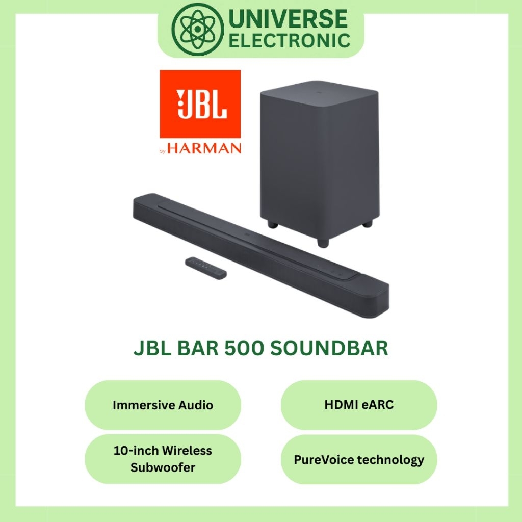 JBL BAR 500 DOLBY ATMOS 5.1 CHANNEL SOUNDBAR