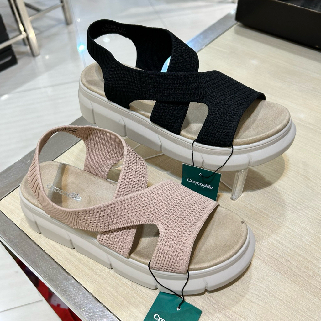 sandal wanita slingback wedges 5cm ringan CROCODILE original