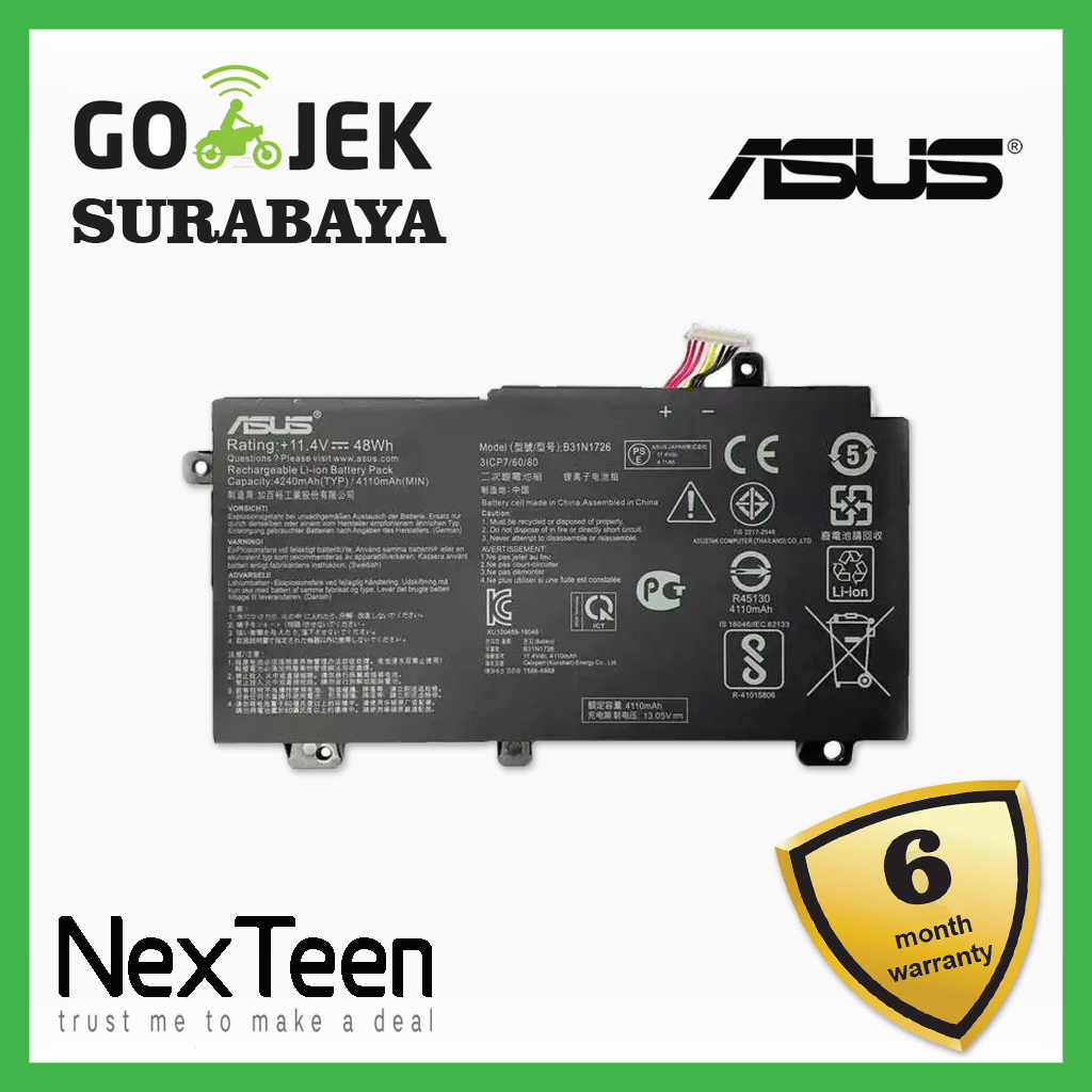 Baterai Asus TUF Gaming A15 FA506 FA506IU FA706 FX504 FX504GE FX505 FX505GE FX506 B31N1726