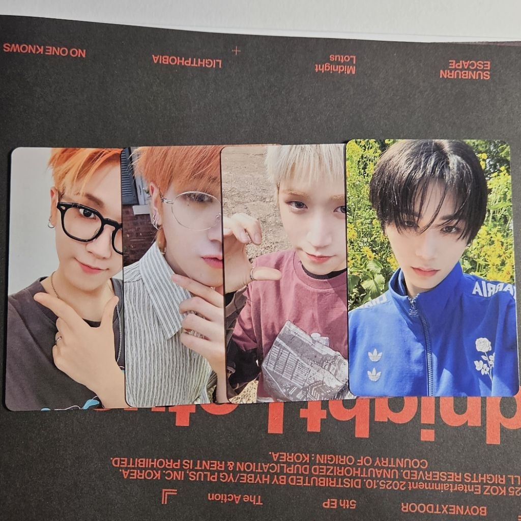 BOYNEXTDOOR Photocard No Genre The Action - Riwoo Taesan | frame ver. fullset wvj weverse japan boar