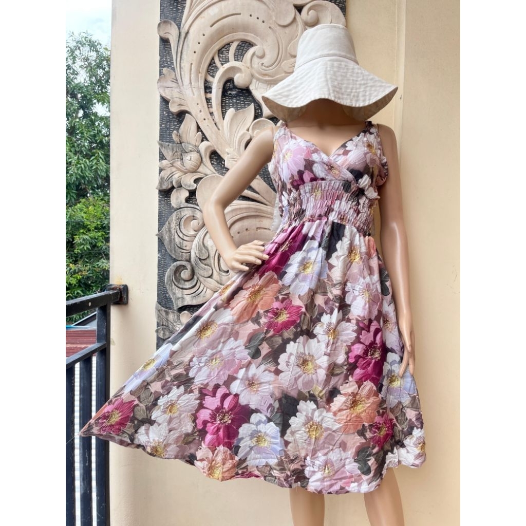 Dress moza pendek singlet busui