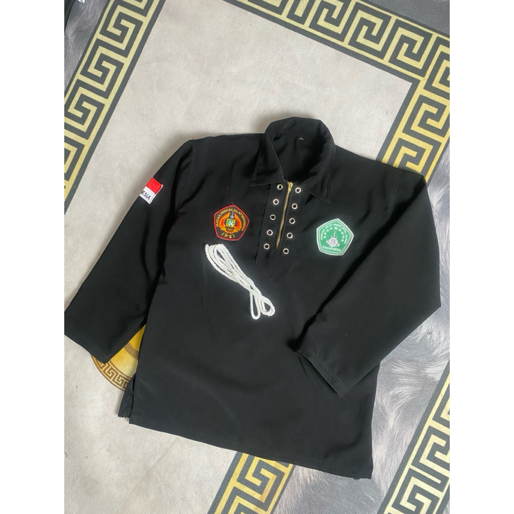 Sakral Warga Pagar Nusa ( Resleting Dan Tali ) Bahan Super JetBlack