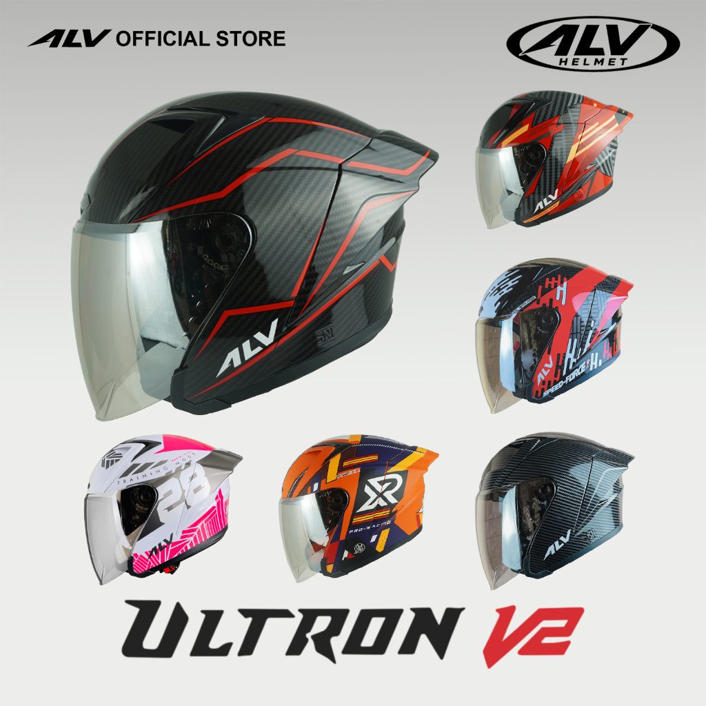 ALV Ultron V2 Bluetooth Motif - Helm Full Face