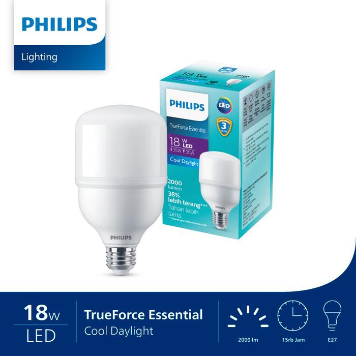 Lampu Led Philips 18w 18 watt Essential Trueforce led ORIGINAL dan BERGARANSI RESMI PHILIPS