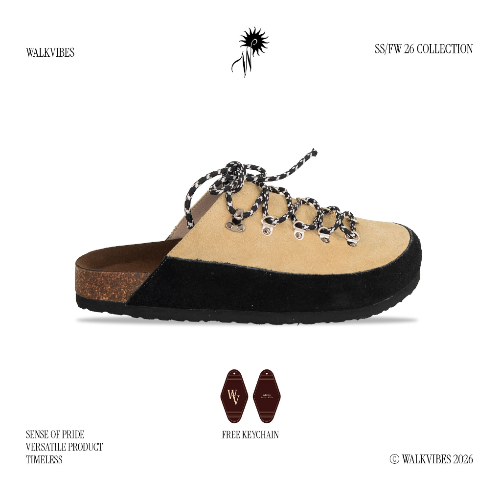 Senra Mule Lace Up Maple Suede - Walkvibes