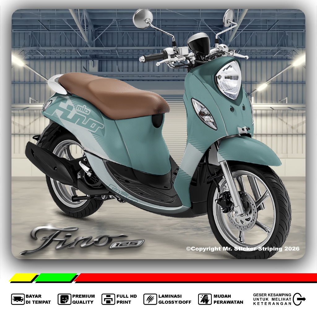 Decal Yamaha Fino FI 125 Premium Sport Grande Full body Custom Sticker Motif Simple
