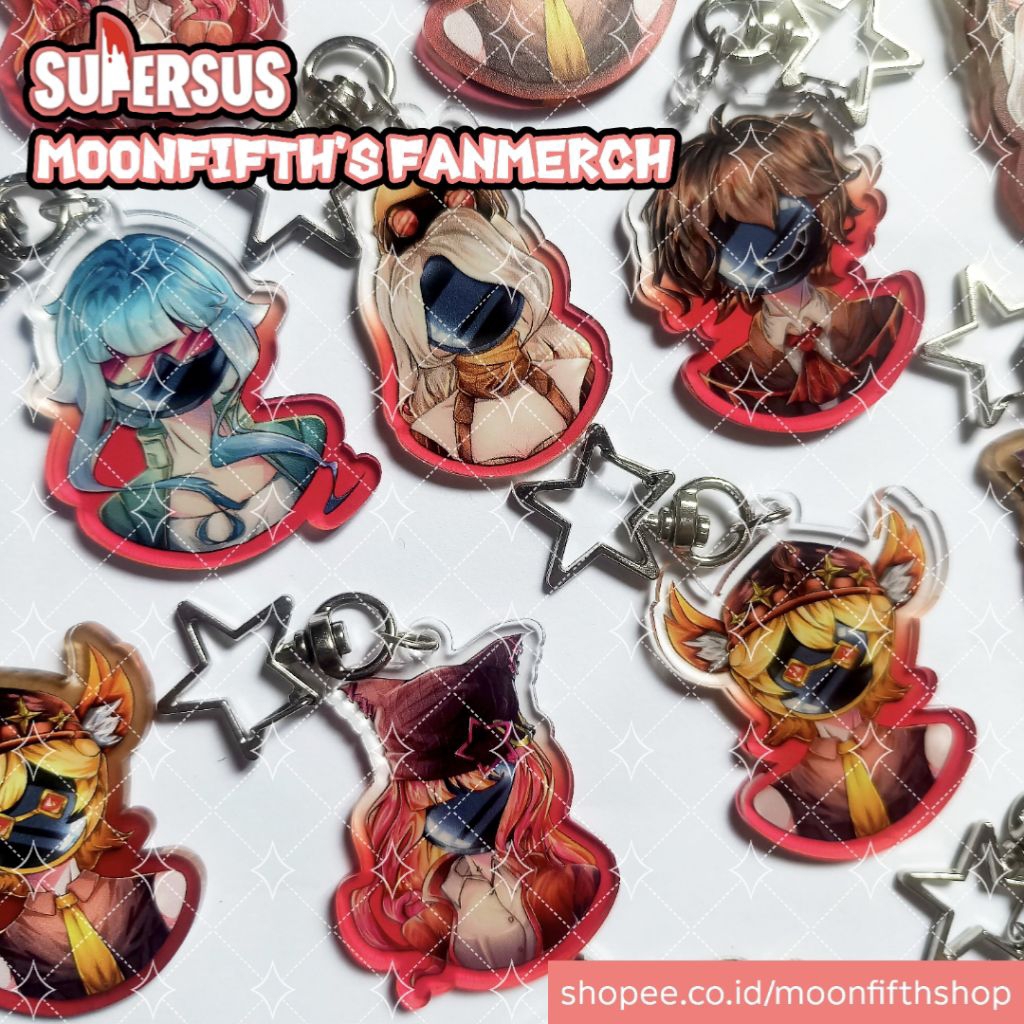 GANTUNGAN KUNCI SUPER SUS GAME FANMERCH 5 ROLE IMPOSTOR