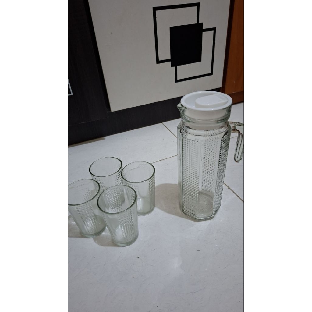 Pitcher Set Teko Air Minuman Kaca