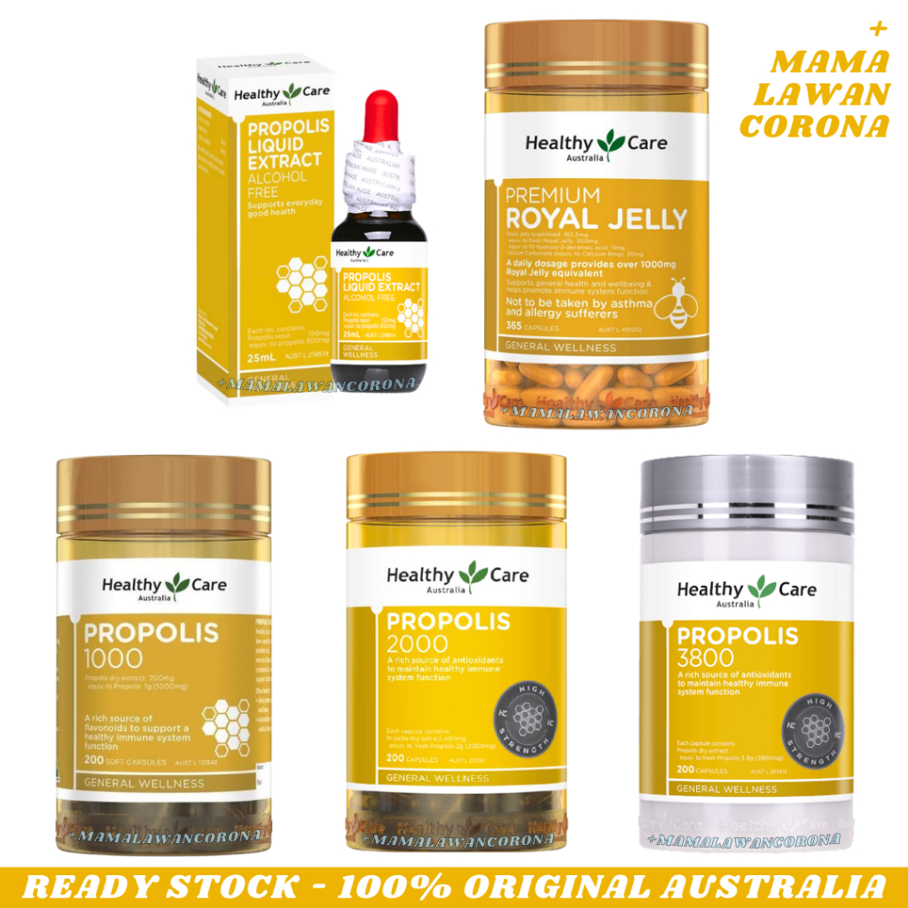 HEALTHY CARE Propolis 2000 mg 2000mg, 3800 mg 3800mg 200 Capsules // SpringLeaf Spring Leaf Liquid E