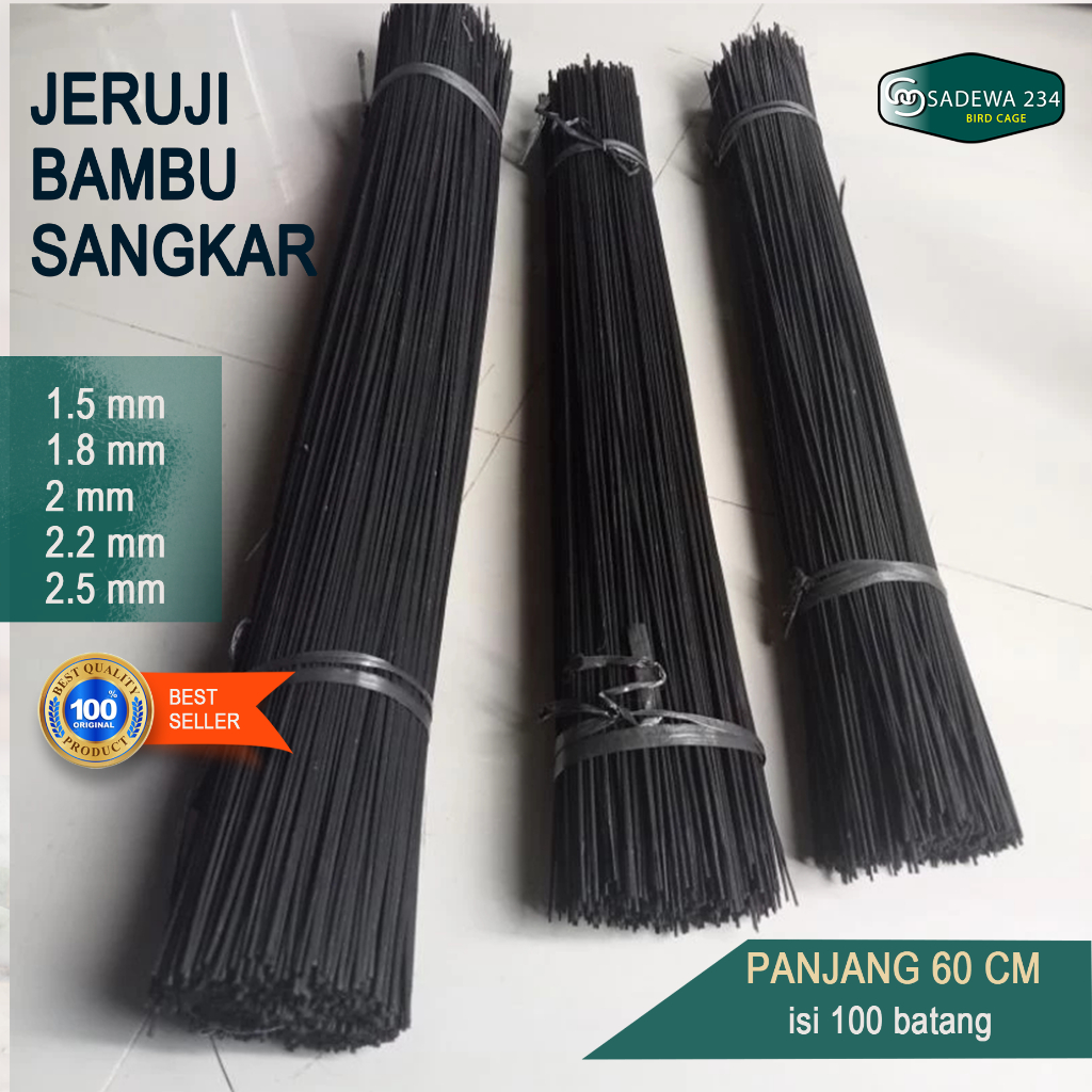 Jeruji bambu sangkar burung panjang 60 cm diameter 1.5mm-2.5 mm