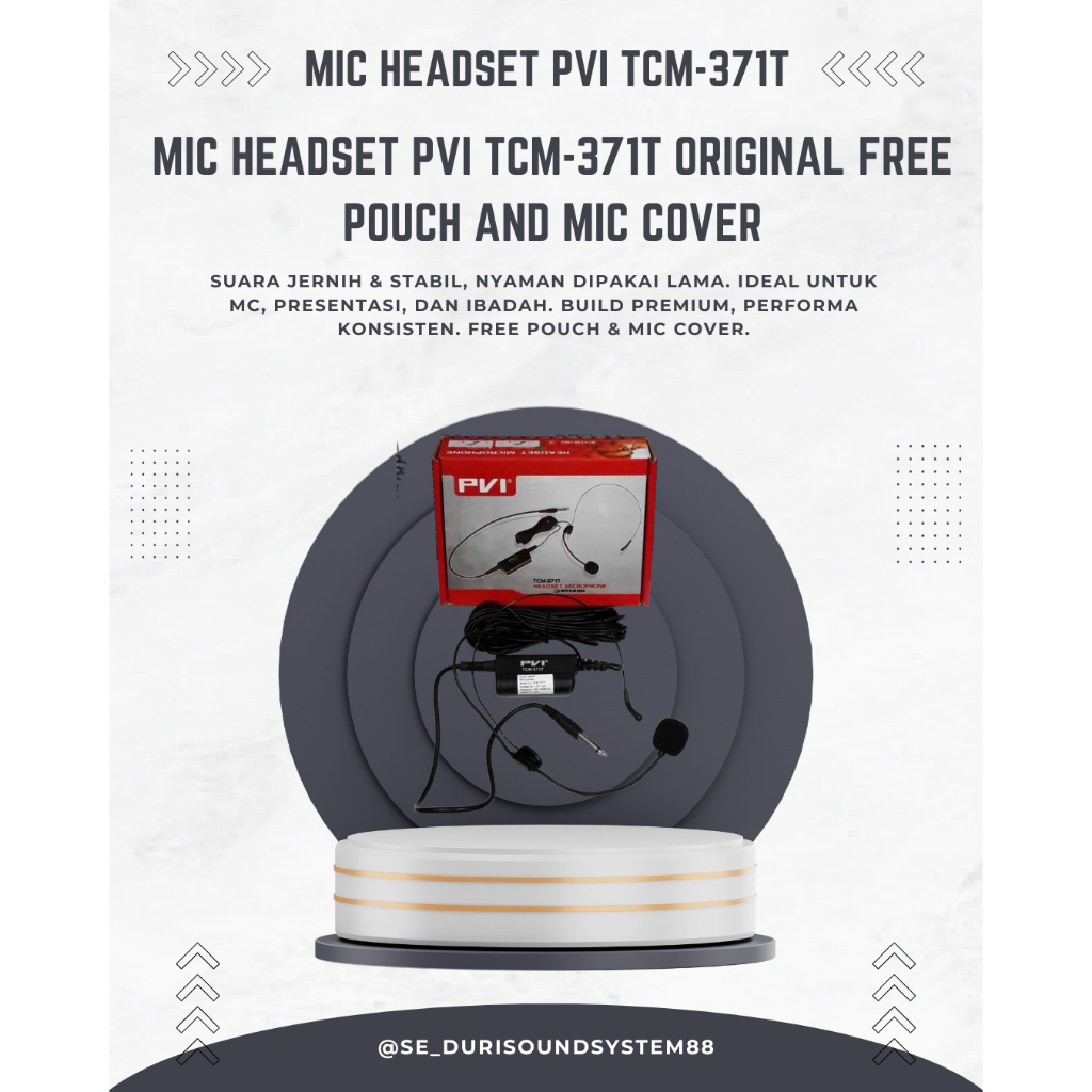 MIC BANDO HEADSET PVI TCM-371T HEADSET MICROPHONE
