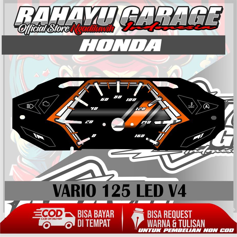 PAPAN SPEEDOMETER CUSTOM HONDA VARIO 125 LED V4