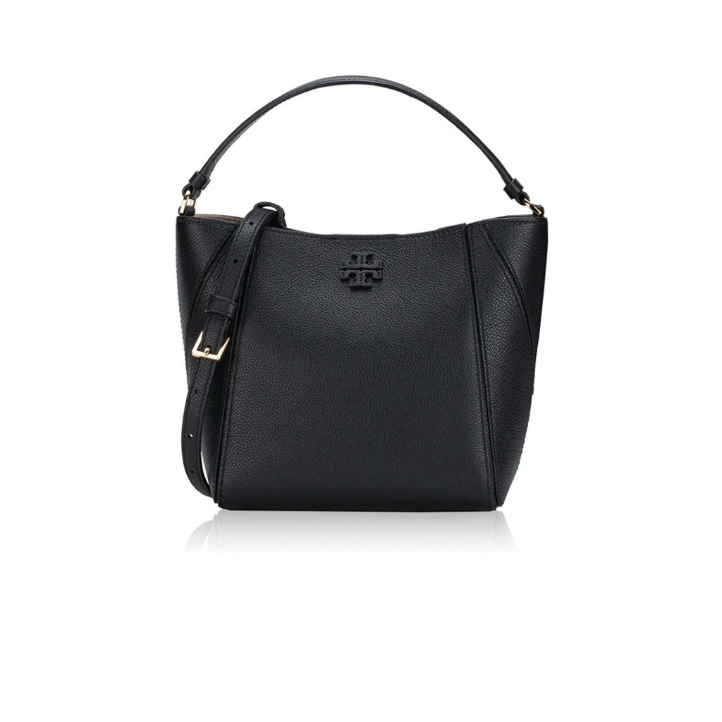 TB MCGRAW LEATHER BUCKET BAG