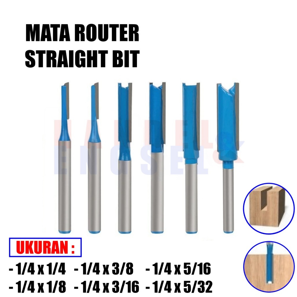 Mata Router HPL Trimmer Profil Kayu Straight Bit HPL Kayu Potong 1/4"