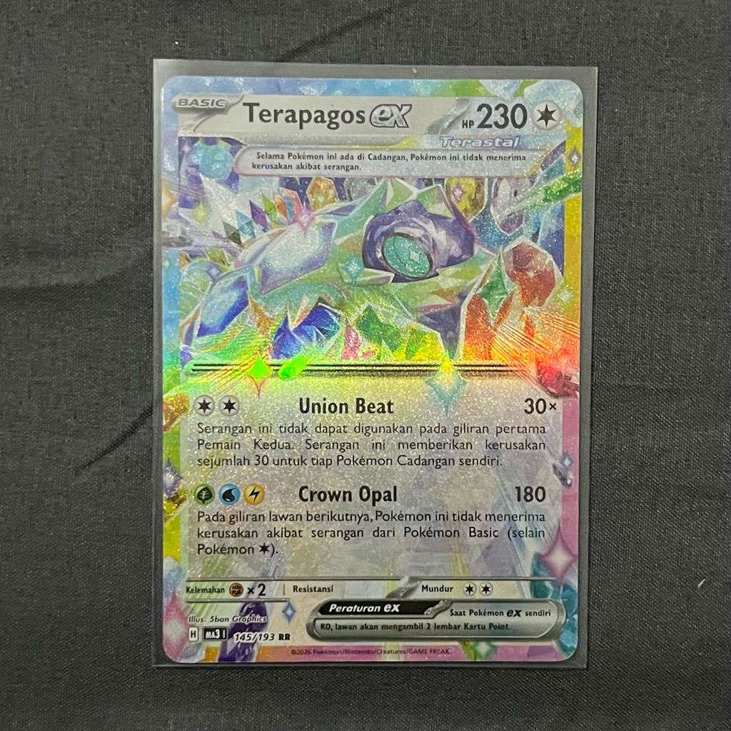 Terapagos EX RR Mega Impian EX - Kartu Pokemon TCG Indonesia