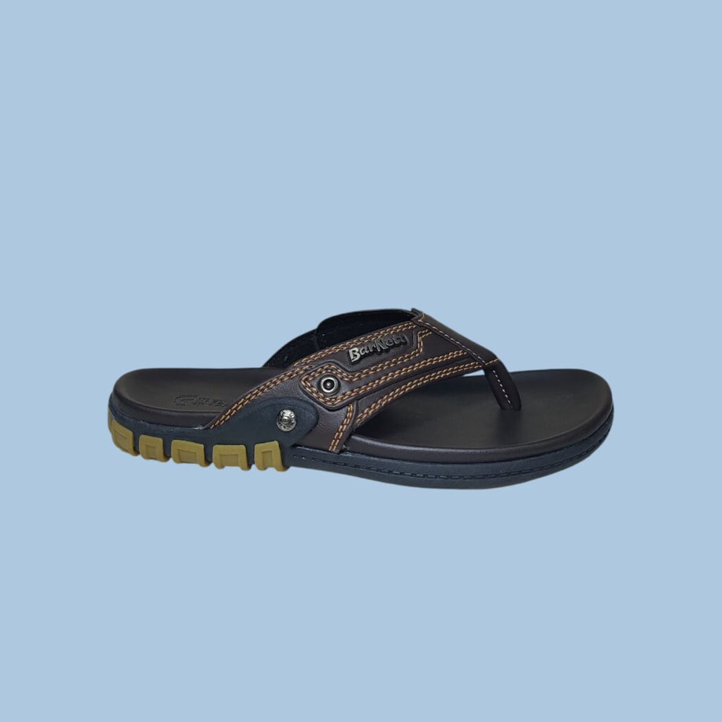 Sandal Jepit Kulit Anak Barnett Reno Kid - 12 Brown