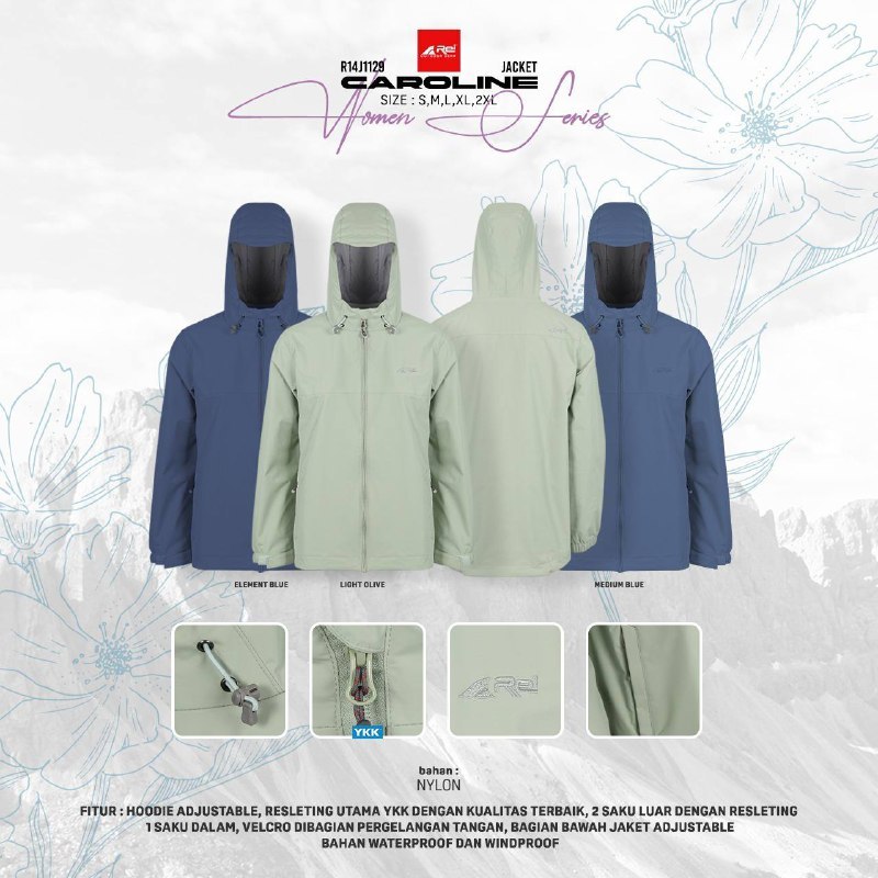 Jaket Gunung Wanita Caroline Arei Outdoorgear